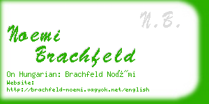 noemi brachfeld business card